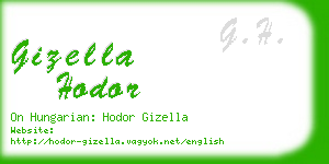 gizella hodor business card